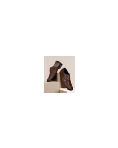 Dotted Leather Brown Office Shoes for men Fab 5