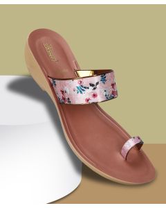 Paragon flowered red, women block heel shoes