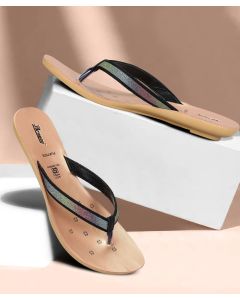 Paragon flowered beige women flat shoes