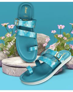 Paragon turquoise women flat shoes