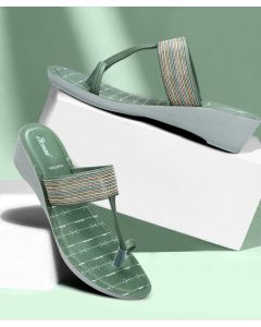 Paragon mint green women flat shoes