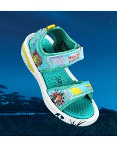 Rock and jungle green and white kiddies shoes