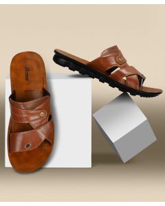 Parago Orange Tan open slippers men shoes