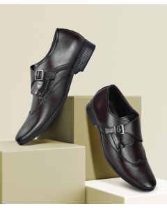 Sleek Leather Brown Office Shoes for men