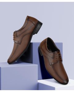 Sleek Leather Tan Office Shoes for men